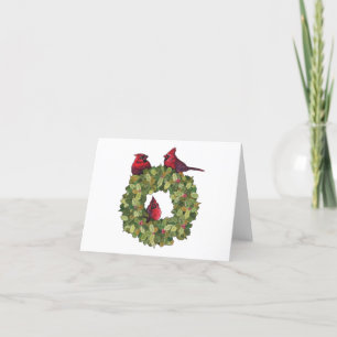 Tarjeta De Agradecimiento Alrededor de los Navidades corona