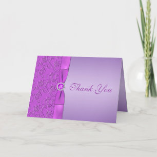 Tarjeta de agradecimiento alternativa de lavanda y