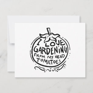 Tarjeta De Agradecimiento Ama la jardinería desde tomates principales jardin