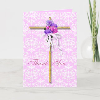 Tarjeta De Agradecimiento Amabilidad "gracias" Biblia religiosa rosa