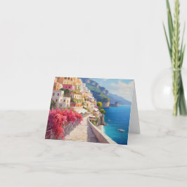 Tarjeta De Agradecimiento Amalfi Coast Positano Italy Thank You Card