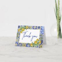 Amalfi Italiano Blue Tile Citrus Lemon Script