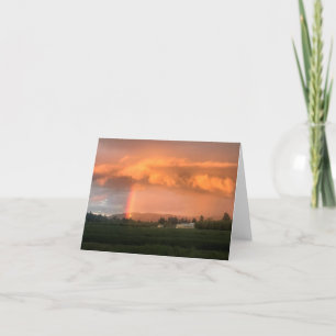 Tarjeta De Agradecimiento Amanecer arcoiris