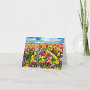 Tarjeta De Agradecimiento Amanecer en campo de flores