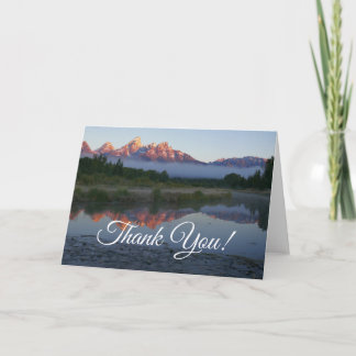 Tarjeta De Agradecimiento Amanecer en Schwabacker aterrizando en Grand Teton
