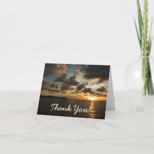 Tarjeta De Agradecimiento Amanecer en St. Thomas Islas Vírgenes de los Estad