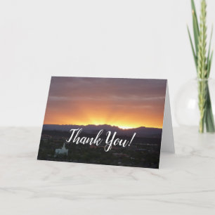 Tarjeta De Agradecimiento Amanecer sobre el paisaje de St. George Utah