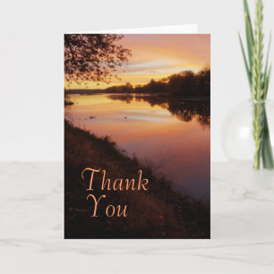 Tarjeta De Agradecimiento Amanecer sobre el río Maumme