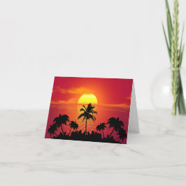 Tarjeta De Agradecimiento Amanecer tropical