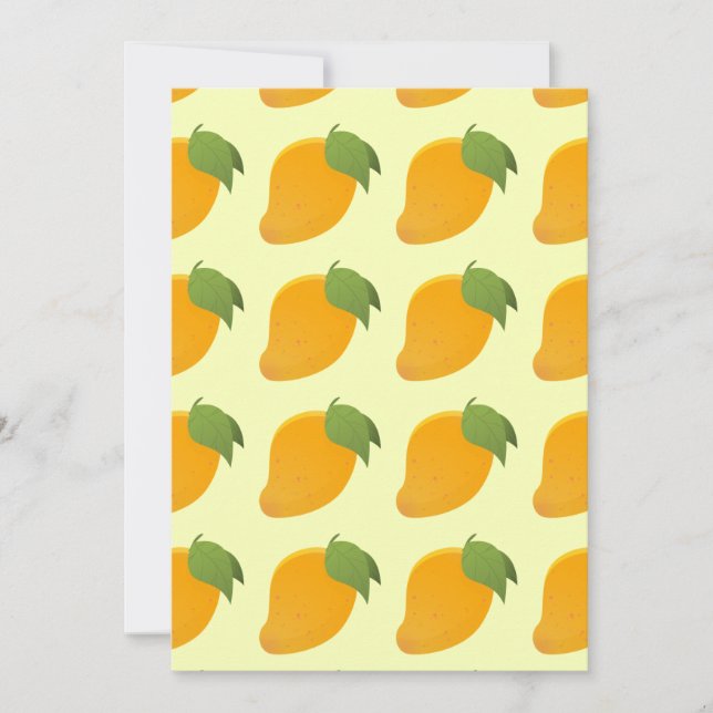 Tarjeta De Agradecimiento Amango Amarillo Fruta Tropical Caribeño (Anverso)
