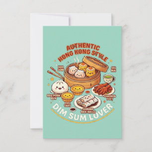 Tarjeta De Agradecimiento Amante auténtico de dim sum de Hong Kong 