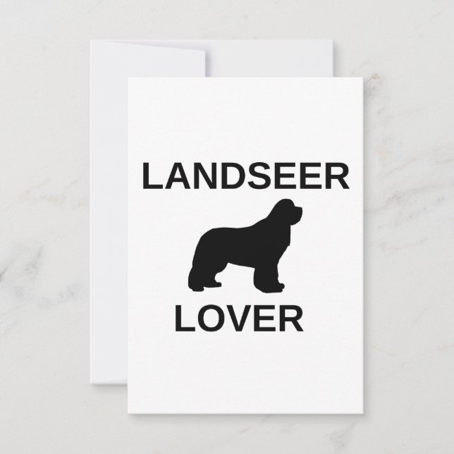 Tarjeta De Agradecimiento amante de landseer (Anverso)