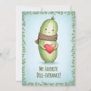 Tarjeta De Agradecimiento Amante de pepino genial se llevará bien con él reg