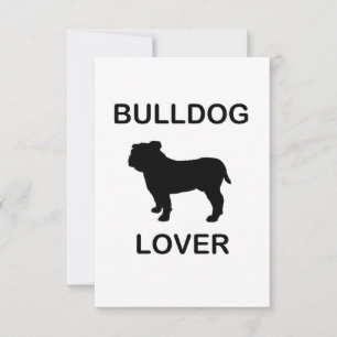 Tarjeta De Agradecimiento amante del bulldog