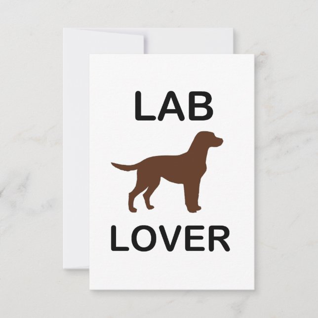 Tarjeta De Agradecimiento amante del lab (Anverso)