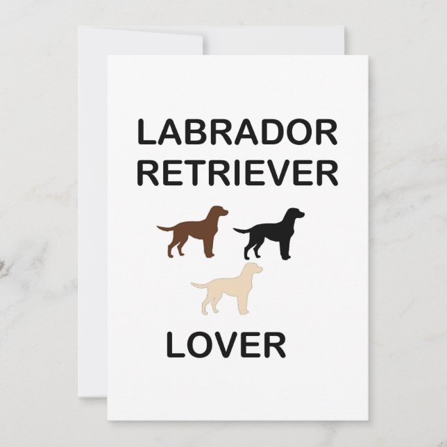 Tarjeta De Agradecimiento amante del labrador retriever siluetas de todos lo (Anverso)