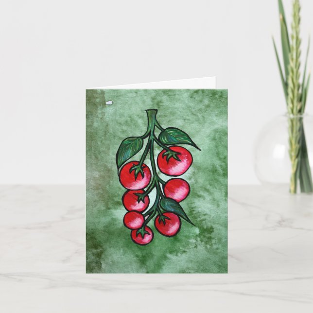 Tarjeta De Agradecimiento Amante del tomate                                 (Anverso)