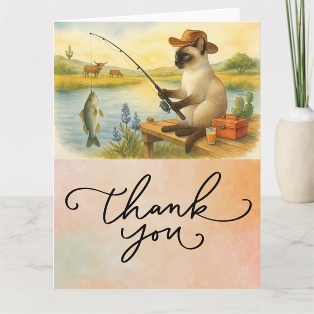 Tarjeta De Agradecimiento Amantes de la pesca CAT (Anverso)