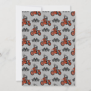 Tarjeta De Agradecimiento Amantes de Motociclista de Motocross Banderas de C