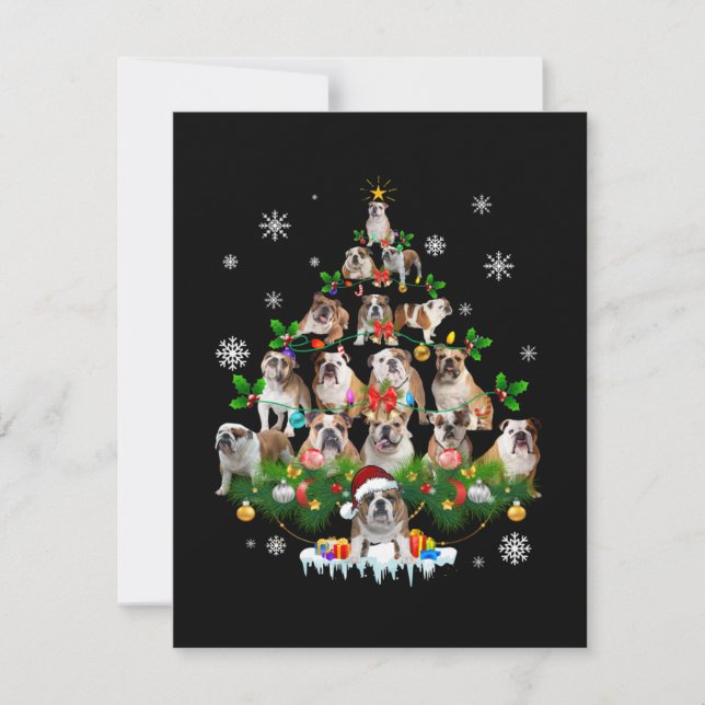Tarjeta De Agradecimiento Amantes del perro| Ornamentos de árbol de Navidad  (Anverso)