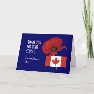 Tarjeta De Agradecimiento Amapola   Veteranos de CANADÁ   DÍA DE RECUPERACIÓ