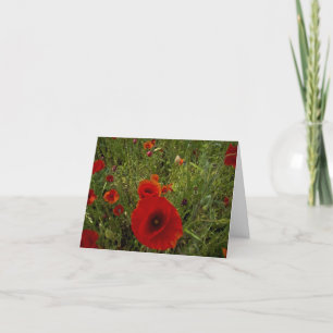Tarjeta De Agradecimiento Amapolas