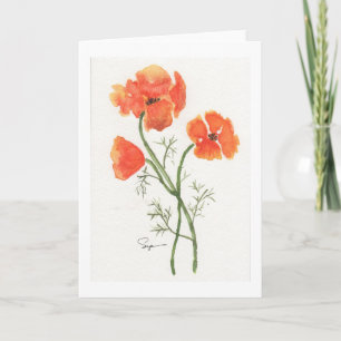 Tarjeta De Agradecimiento Amapolas de California