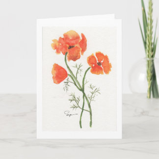 Tarjeta De Agradecimiento Amapolas de California