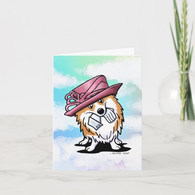Tarjeta De Agradecimiento Amar a la Reina Corgi (Anverso)