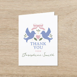 Tarjeta De Agradecimiento Amar a los pájaros Ducha de novias