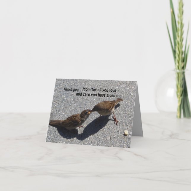 Tarjeta De Agradecimiento Amar a Mamá. (Anverso)