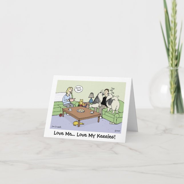 Tarjeta De Agradecimiento Amar mi Keeshonden (Anverso)