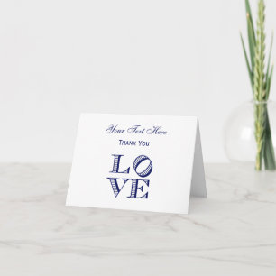 Tarjeta De Agradecimiento AMAR texto gráfico - Azul