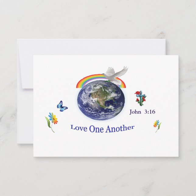 Tarjeta De Agradecimiento Amar unos a otros (Anverso)