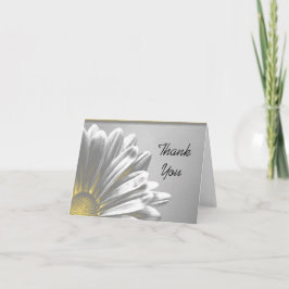 Tarjeta De Agradecimiento Amarilla Floral Highlights Bridesmaid Gracias