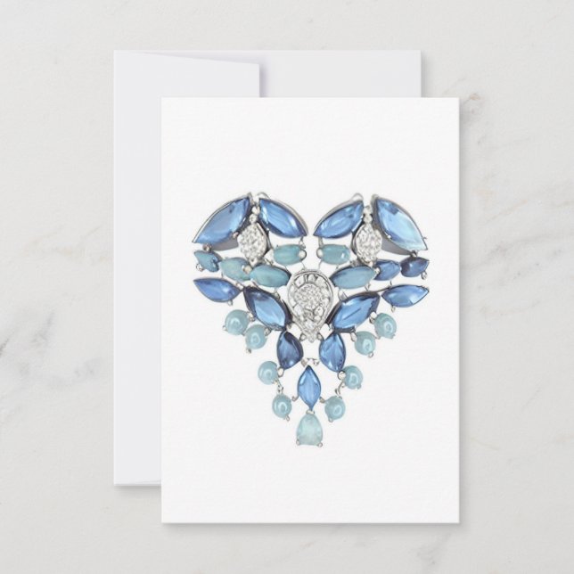 Tarjeta De Agradecimiento Amarillo azul amarillo plata corazón gracias (Anverso)