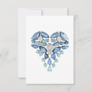 Tarjeta De Agradecimiento Amarillo azul amarillo plata corazón gracias