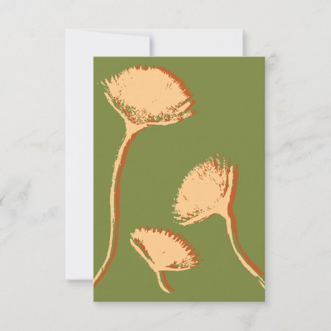 Tarjeta De Agradecimiento Amarillo de Diente de León (Anverso)
