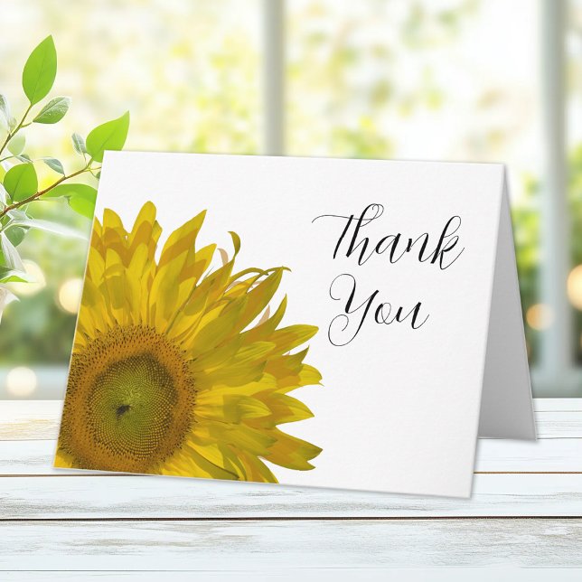 Tarjeta De Agradecimiento Amarillo Girasol Gracias (Subido por el creador)