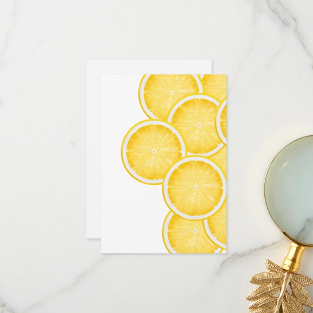 Tarjeta De Agradecimiento Amarillo limón Spritz (Anverso/Reverso In Situ)
