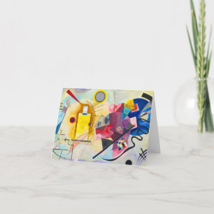 Tarjeta De Agradecimiento Amarillo-Rojo-Azul de Kandinsky