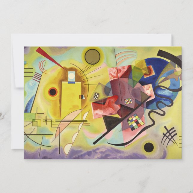 Tarjeta De Agradecimiento Amarillo-Rojo-Azul por Wassily Kandinsky (Anverso)