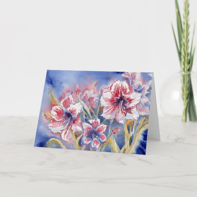 Tarjeta De Agradecimiento Amaryllis Blank Notecard (Anverso)