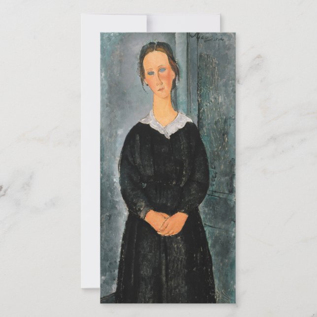 Tarjeta De Agradecimiento Amedeo Modigliani - Chica del servicio (Anverso)