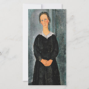 Tarjeta De Agradecimiento Amedeo Modigliani - Chica del servicio