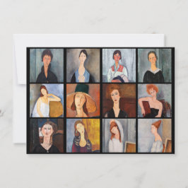 Tarjeta De Agradecimiento Amedeo Modigliani - Collage de obras maestras