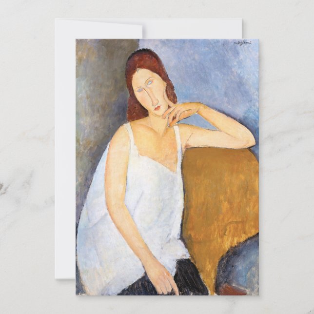 Tarjeta De Agradecimiento Amedeo Modigliani - Jeanne Hebuterne (Anverso)