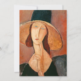 Tarjeta De Agradecimiento Amedeo Modigliani - Jeanne Hebuterne en gran Gorra