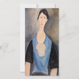 Tarjeta De Agradecimiento Amedeo Modigliani - Joven mujer azul