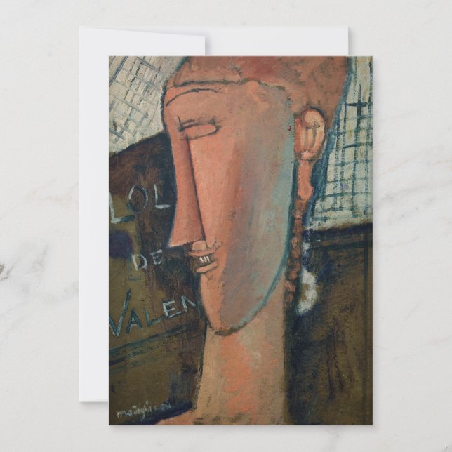Tarjeta De Agradecimiento Amedeo Modigliani - Lola de Valence (Anverso)